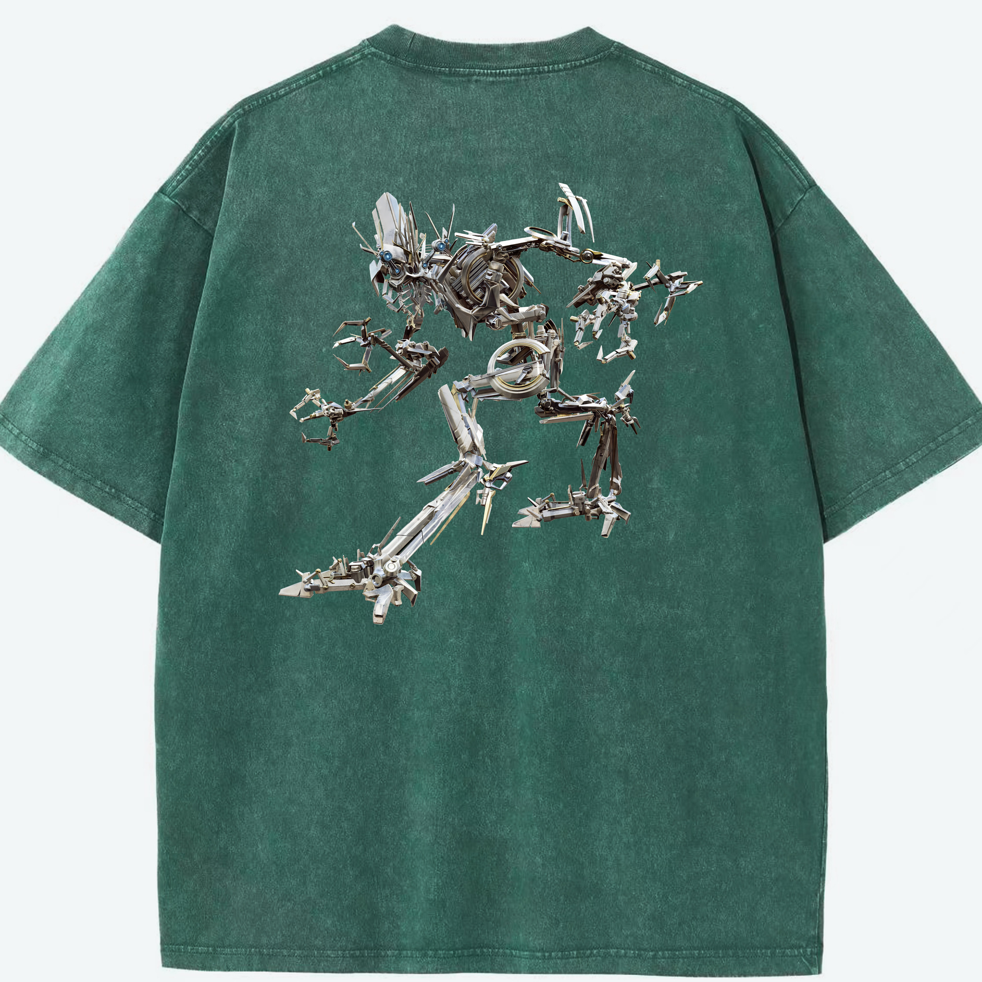 （画像用） Transformers トランスフォーマー 綿100% ヴィンテージ風 半袖Tシャツ（背面プリント）